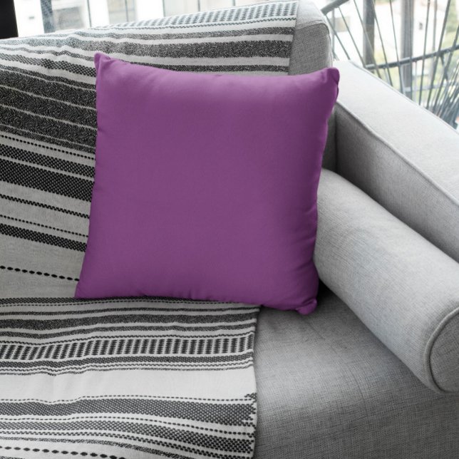 Trend Colour - Plum Purple Throw Pillow (Creator Uploaded)