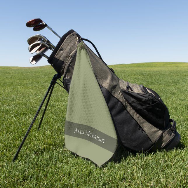 Trend Colour Reed Green Golf Towel (Green)