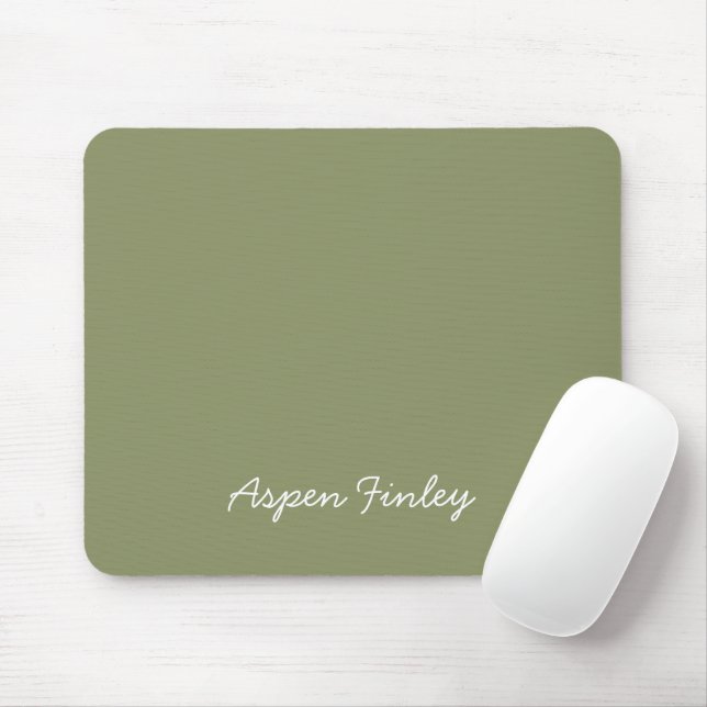 Trend Colour Reed Green Name Mousepad (With Mouse)