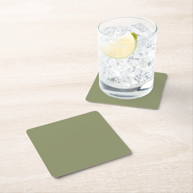 Trend Colour - Reed Green Paper Coaster (Insitu)