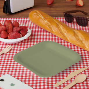 Trend Colour - Reed Green Paper Plates