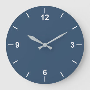 Trend Colour Serious Blue Large Wall Clock