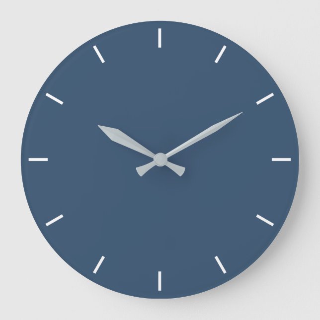 Trend Colour Serious Blue Large Wall Clock (Front)