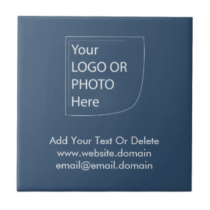 Trend Colour - Serious Blue Logo Ceramic Tile