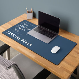 Trend Colour Serious Blue Logo Desk Mat