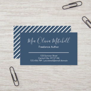 Trend Colour Serious Blue Minimalist Business Card