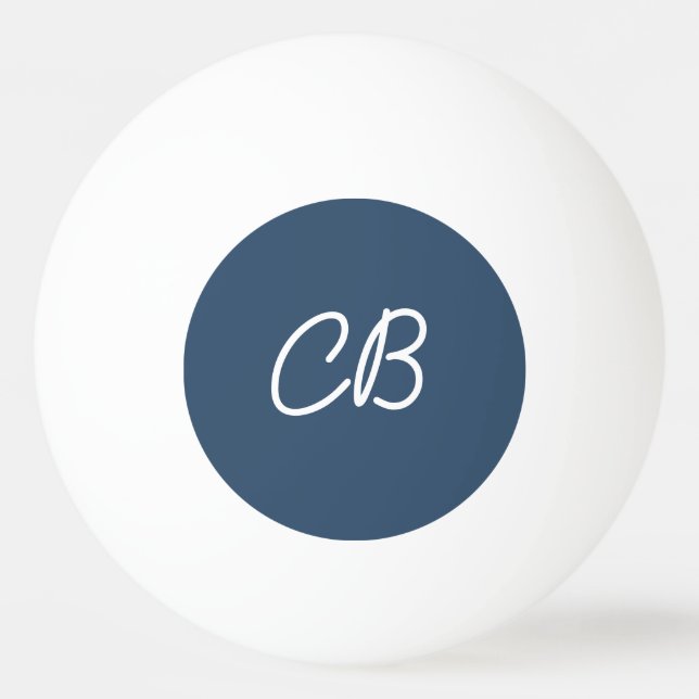 Trend Colour Serious Blue Monogram Ping Pong Ball (Front)