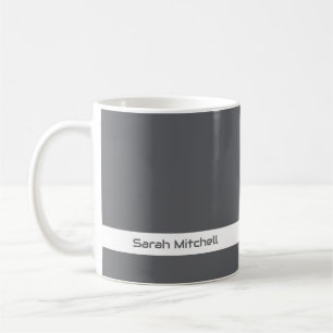 Trend Colour - Slate Grey Name Mug