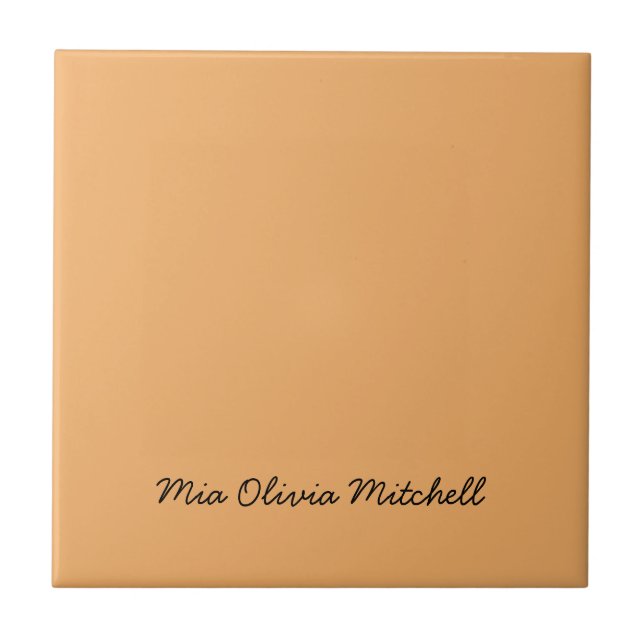 Trend Colour - Soft Orange Ceramic Tile (Front)