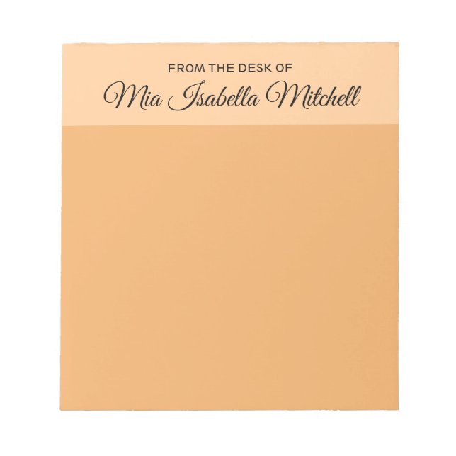 Trend Colour - Soft Orange Classic Notepad (Front)