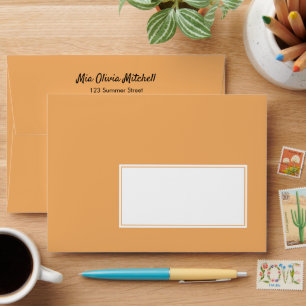 Trend Colour - Soft Orange Customisable Envelope