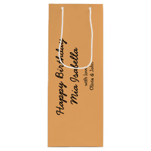 Trend Colour - Soft Orange Customisable Gift Bag