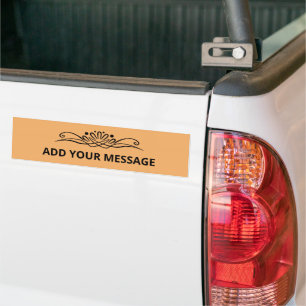 Trend Colour Soft Orange Lineart Bumper Sticker