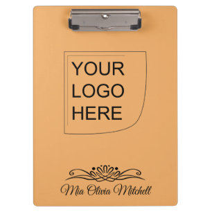 Trend Colour - Soft Orange Logo Clipboard