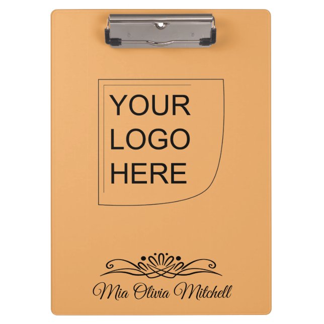 Trend Colour - Soft Orange Logo Clipboard (Front)