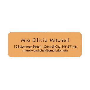 Trend Colour Soft Orange Modern Address Labels
