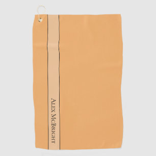 Trend Colour Soft Orange Modern Name Golf Towel
