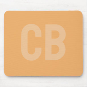 Trend Colour Soft Orange Monogram Mousepad
