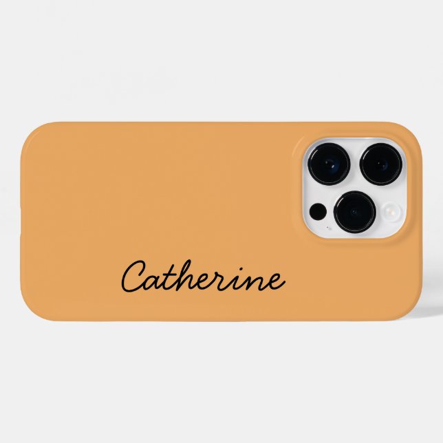 Trend Colour Soft Orange Name Case-Mate iPhone Case (Back (Horizontal))