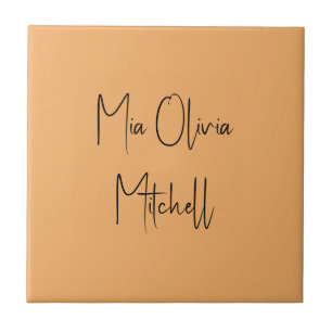 Trend Colour Soft Orange Name Ceramic Tile
