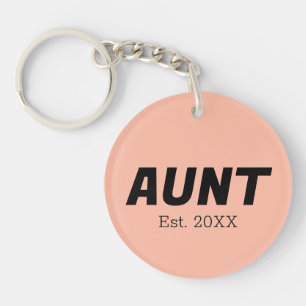 Trend Colour - Soft Peach Aunt Keychain