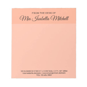Trend Colour - Soft Peach Business Notepad
