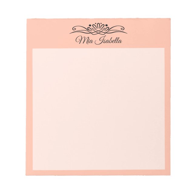 Trend Colour Soft Peach Classic Notepad (Front)