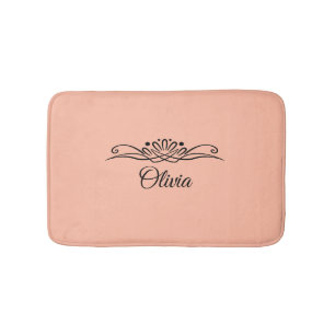 Trend Colour Soft Peach Customisable Bath Mat