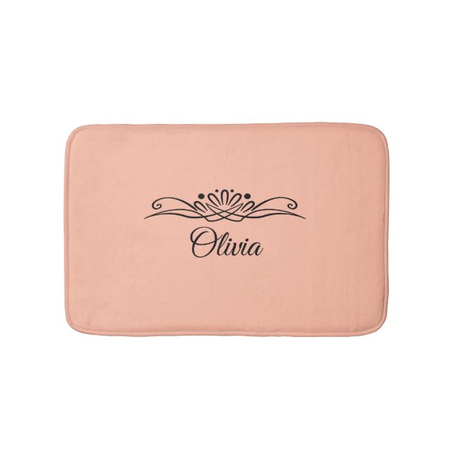 Trend Colour Soft Peach Customisable Bath Mat (Front)