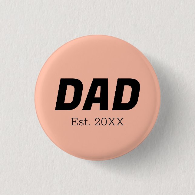 Trend Colour - Soft Peach Dad Button (Front)