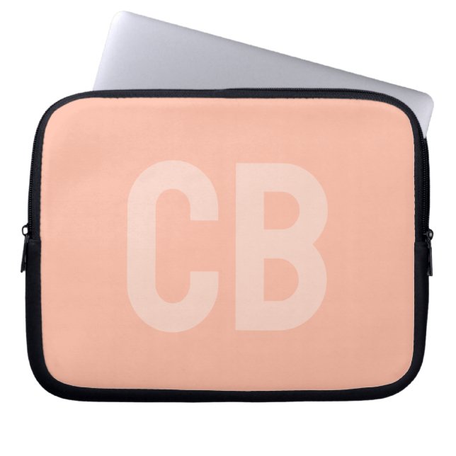 Trend Colour Soft Peach Laptop Sleeve (Front)