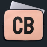 Trend Colour Soft Peach Laptop Sleeve<br><div class="desc">Introducing the trendy spring colour: Soft Peach. Modern and stylish Laptop Sleeve with customisable monogram in a classic black minimalist font. Its simple and clean design in a solid colour offers a timeless and classic appeal. Explore our spring trend colours for more products in the same colour or discover other...</div>