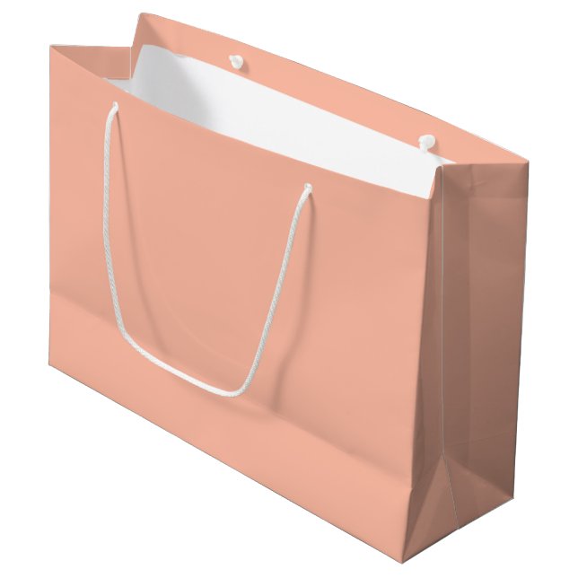 Trend Colour - Soft Peach Large Gift Bag (Front Angled)