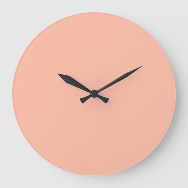 Trend Colour Soft Peach Large Wall Clock (Front)