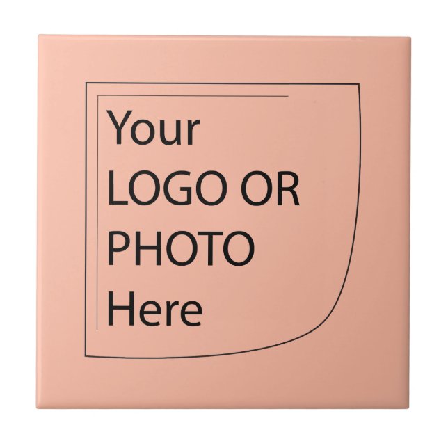 Trend Colour  Soft Peach - Logo Ceramic Tile (Front)