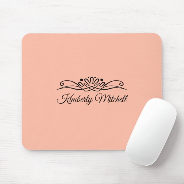 Trend Colour Soft Peach Mousepad (With Mouse)