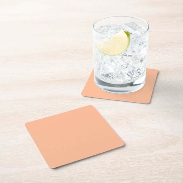 Trend Colour - Soft Peach Paper Coaster (Insitu)