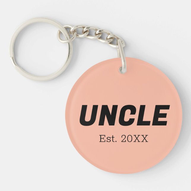 Trend Colour - Soft Peach Uncle Keychain (Front)