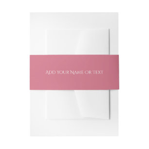 Trend Colour Soft Pink Decorative Invitation Belly Band
