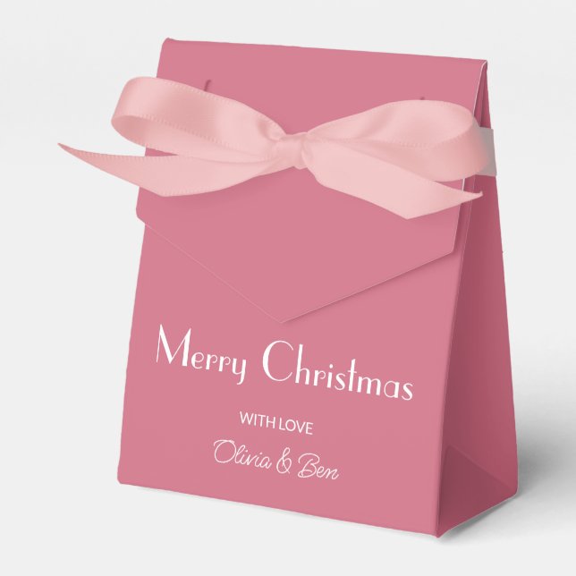 Trend Colour Soft Pink Favour Box (Front Side)