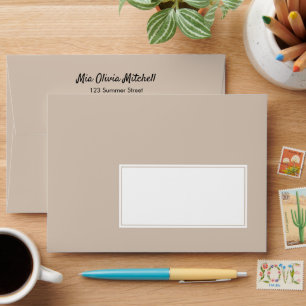 Trend Colour - Soft Taupe Customisable Envelope