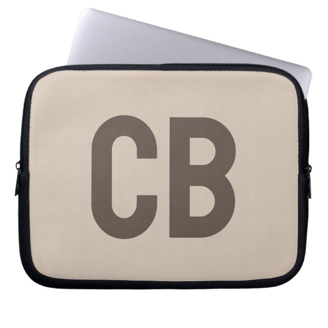 Trend Colour Soft Taupe Laptop Sleeve (Front)