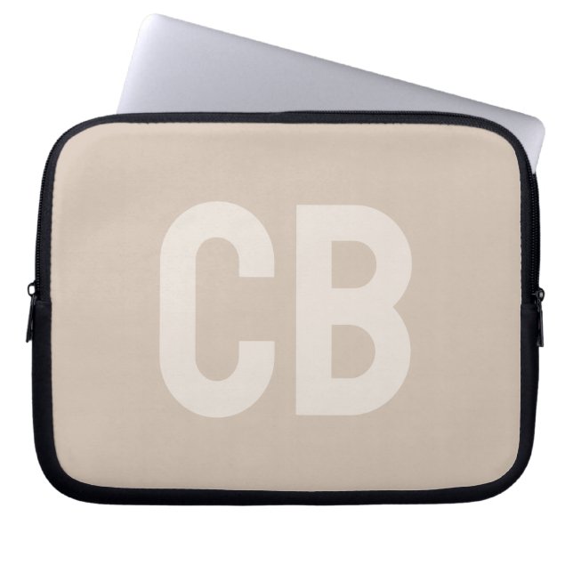Trend Colour Soft Taupe Laptop Sleeve (Front)
