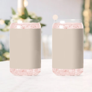 Trend Colour Soft Taupe Minimalist Can Glass