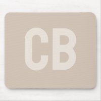 Trend Colour Soft Taupe Monogram Mousepad