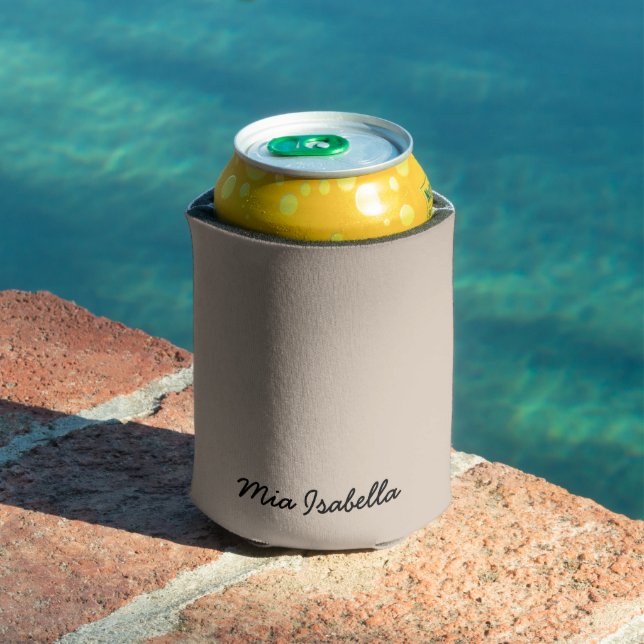 Trend Colour - Soft Taupe Name Can Cooler (In Situ Pool)