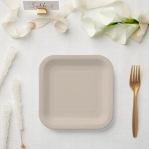 Trend Colour - Soft Taupe Paper Plates