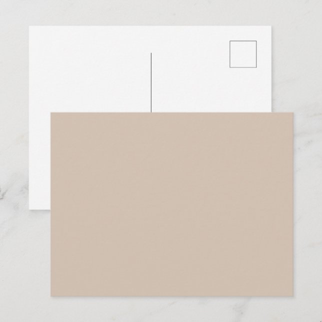 Trend Colour - Soft Taupe Solid Postcard (Front/Back)