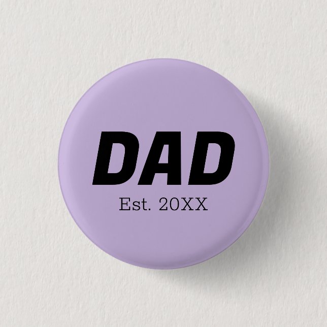 Trend Colour - Soft Violet Dad Button (Front)