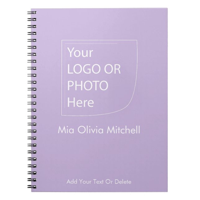 Trend Colour Soft Violet - Logo/Photo Notebook (Front)